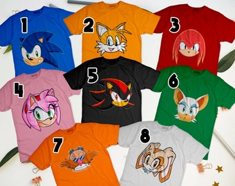 Sonic the Hedgehog Shirt, Sonic Group Matching Shirt, Sonic Family Party Shirt, Sonic Birthday Shirt, Sonic Group Matching Shirt