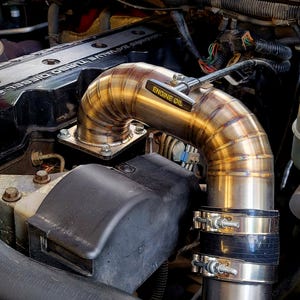 Intake horn and cold side piping kit for 5.9L 12V Cummins Engines in 1994-1998 Ram 2500/3500