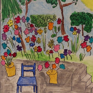 Floral Deck Abstract Flowers High Quality Print Original Art Work!