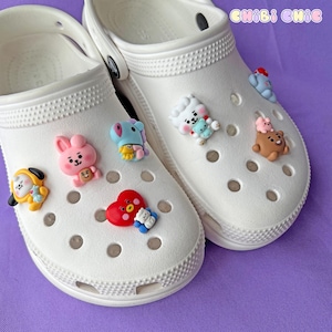 Juego de adornos para zapatos / Duos Kpop mate / Minipersonaje de dibujos animados de banda de chicos coreanos kawaii de Corea / Regalo / Para llaveros y fundas de teléfono