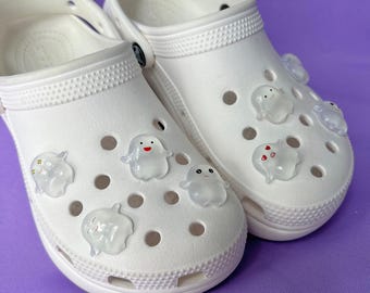 Shoe Charms Set | Wara Wara | Kawaii Anime Ghost | Clear Jelly Funny