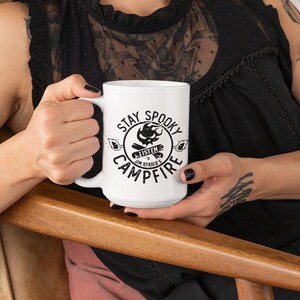 Stay Spooky™™ Mug, Paranormal Mug, Campfire Coffee Mug, Spooky Mug, Halloween Mug, Halloween Coffee Mug, Spooky Coffee Mug, Jim Harold Mug image 1