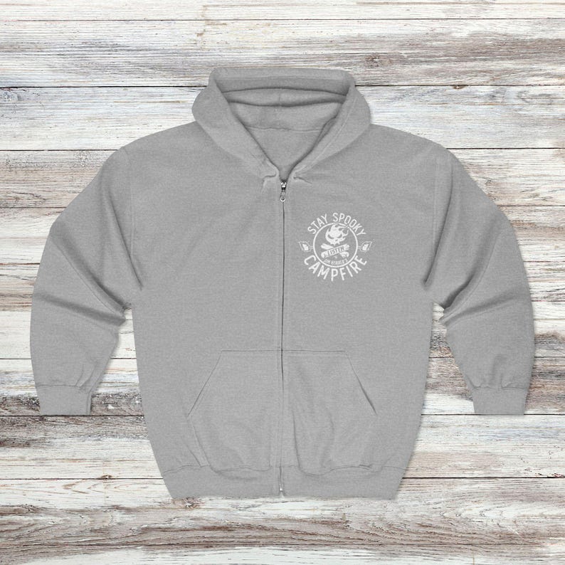 Stay Spooky® Full Zip Hoodie, Campfire Zip Hoodie, Spooky Hoodie, Stay Spooky®, Jim Harold's Campfire image 3
