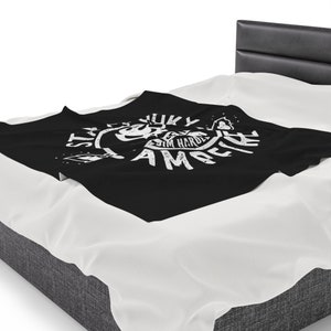 Stay Spooky™ Blanket. Paranormal Blanket, Campfire Blanket, Halloween Blanket, Spooky Decor, Fleece Blanket, Living Room Decor, Soft Blankie image 7