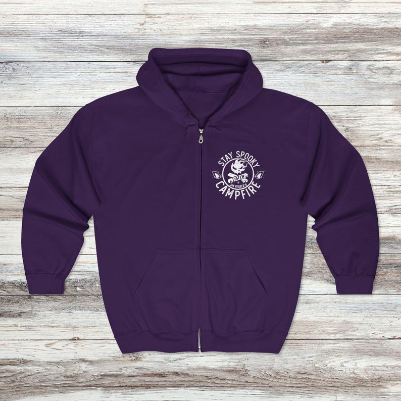 Stay Spooky® Full Zip Hoodie, Campfire Zip Hoodie, Spooky Hoodie, Stay Spooky®, Jim Harold's Campfire image 6