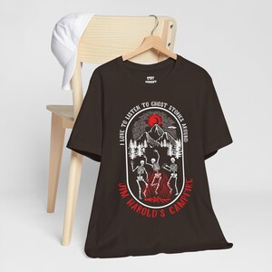 I Love to Listen to Ghost Stories Shirt, Skeleton Shirt, Halloween Shirt, Campfire Shirt, Ghost Stories Shirt, Jim Harold Campfire zdjęcie 2