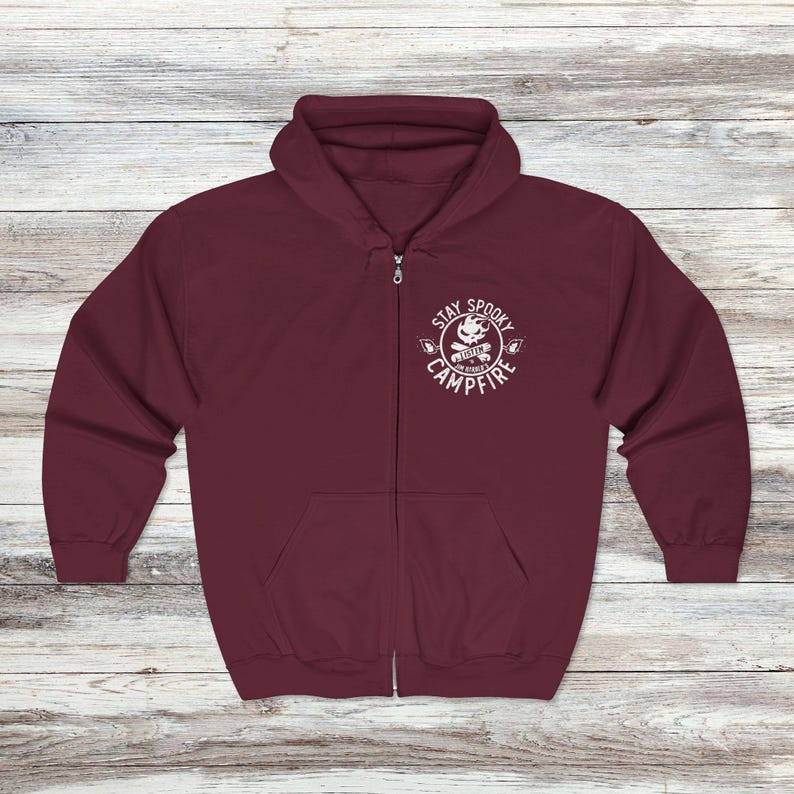 Stay Spooky® Full Zip Hoodie, Campfire Zip Hoodie, Spooky Hoodie, Stay Spooky®, Jim Harold's Campfire image 4