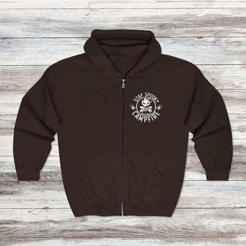 Stay Spooky® Full Zip Hoodie, Campfire Zip Hoodie, Spooky Hoodie, Stay Spooky®, Jim Harold's Campfire image 1