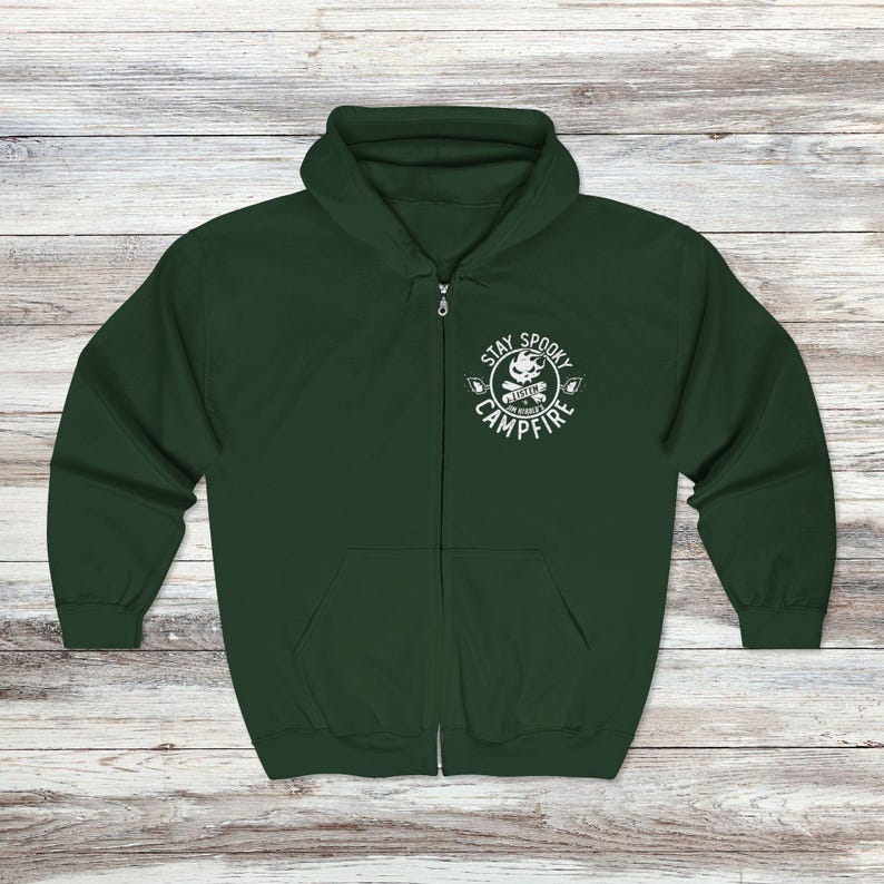Stay Spooky® Full Zip Hoodie, Campfire Zip Hoodie, Spooky Hoodie, Stay Spooky®, Jim Harold's Campfire image 5