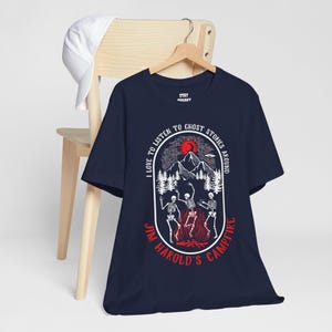 I Love to Listen to Ghost Stories Shirt, Skeleton Shirt, Halloween Shirt, Campfire Shirt, Ghost Stories Shirt, Jim Harold Campfire zdjęcie 6