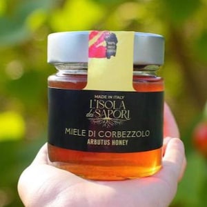 Arbutus Honey from Sardinia – 250g – Rare Italian Honey Gift – Bitter & Aromatic – Artisan Honey Superfood Gourmet