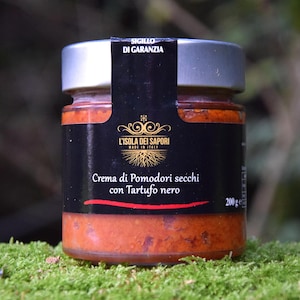 Sun-Dried Tomato and Black Truffle Cream – Organic Tomato & Tuber Aestivum Spread – Gourmet Italian Condiment