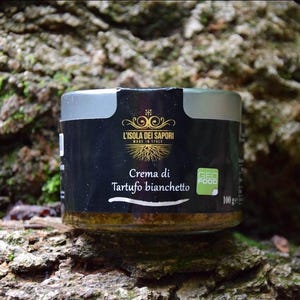 白トリュフクリーム - イタリア産エクストラバージンオリーブオイル入りビアンケットトリュフ100% - イタリア産オーガニックグルメスプレッド