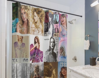 New Taylor Swift Shower Curtain Custom Swiftie Shower Curtain Swiftie Bathroom Decor Taylor Swift Merch 71"w x 74"h