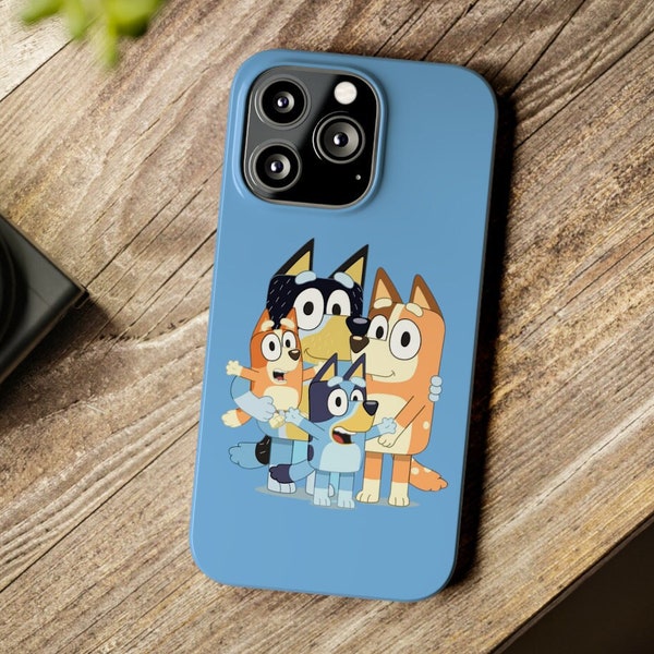 Bluey Iphone Case, Bluey Phone Cover, Iphone Cover, Slim Phone Case, Bluey Phone Case,