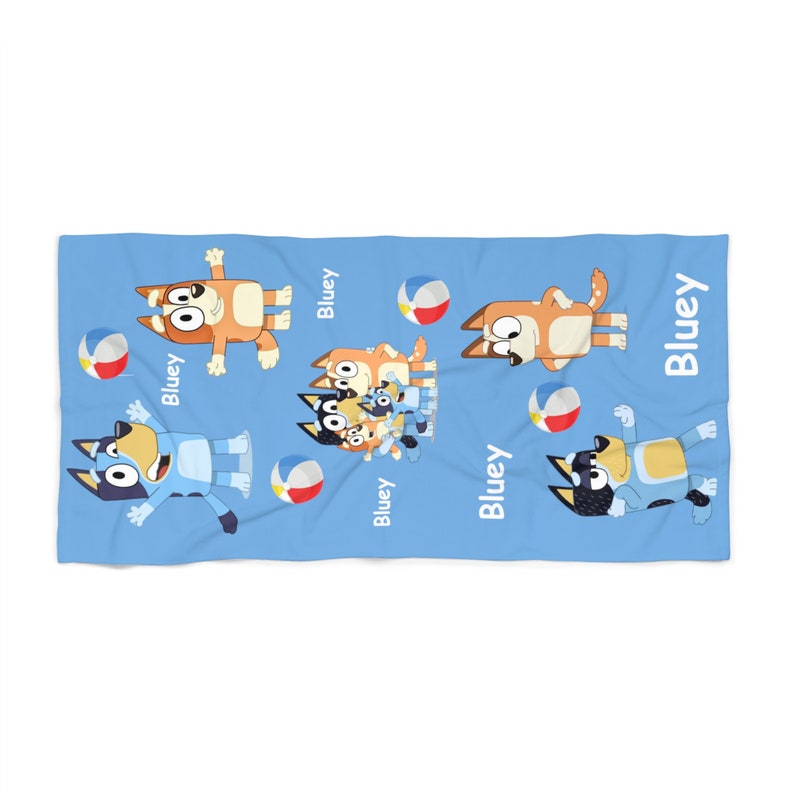 New Bluey Beach Towel Bluey and Bingo Towel Kids Beach Towel Bath Towel