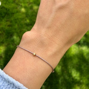 14k Solid Gold Kabbalah Bracelet: Protection Cord Friendship Jewelry
