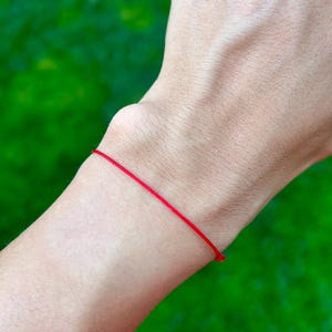 Bransoletka kabalistyczna Red String of Fate: Protection Cord, Adjustable, Pulseras rojas