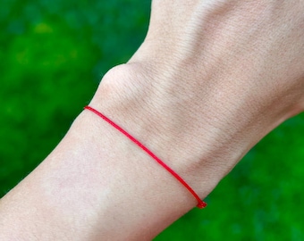 Braccialetto della Kabbalah con il filo rosso del destino: cordino di protezione, regolabile, Pulseras rojas
