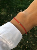 14k solid gold Red string bracelet, Kabbalah Bracelet, Protection cord, 14k Gold minimalist jewelry perfect gift for her product logo
