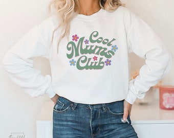 Sudadera Cool Mums Club / Regalo para el día de la madre / Suéter para mamá / Sudadera retro con estilo para mamá / Regalo para mamá primeriza