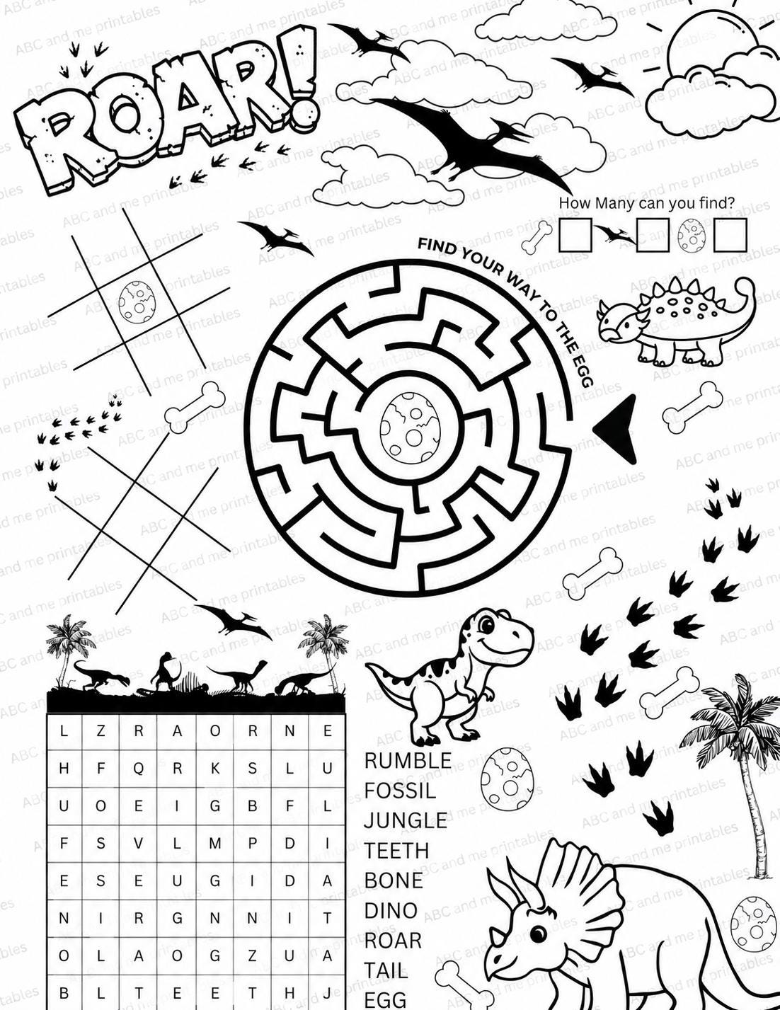 Printable Activity Sheets Bundle for Kids Party Games PDF - Etsy