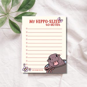 Moo Deng | Hippo | Notepad | Stationery | Journal |Bullet journaling| Mental Health