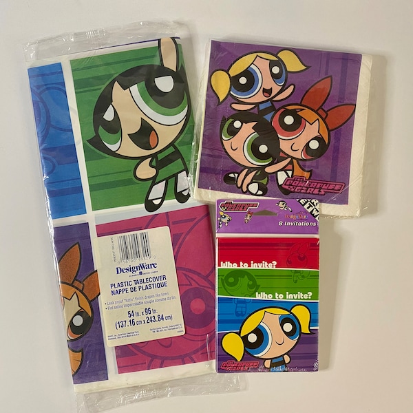 Vintage Powerpuff Girls Movie Birthday Supplies - Design Ware American Greetings