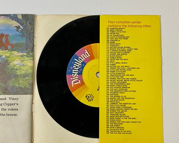 アート・デザイン・音楽 Walt Disney book and record & box Walt Disney's Read Along Book and Record - 