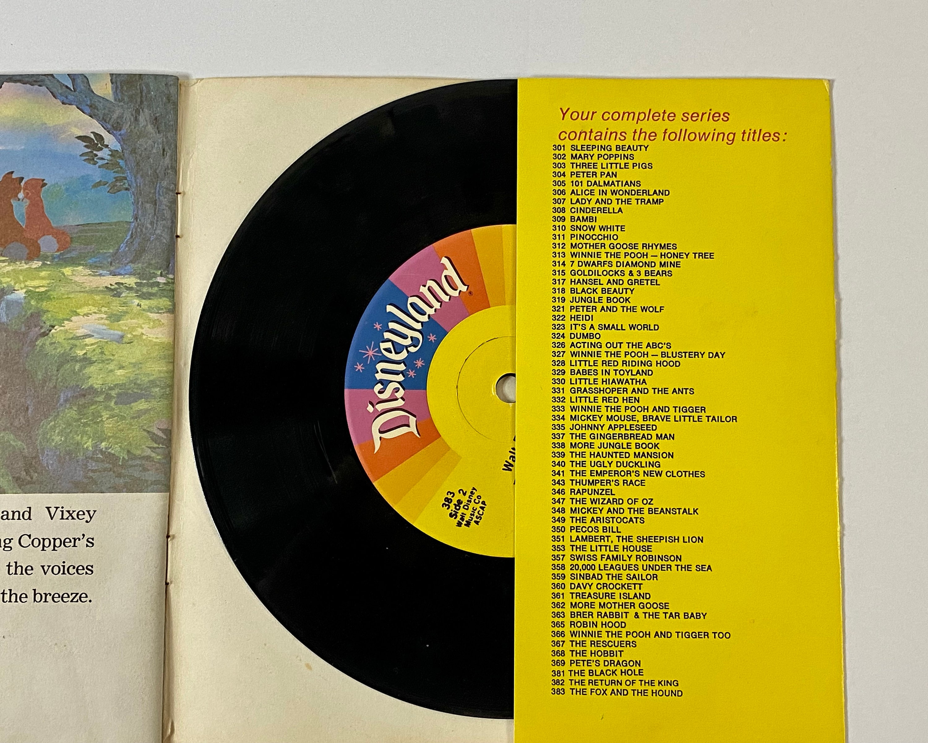 Walt Disney's Read Along Book and Record - 