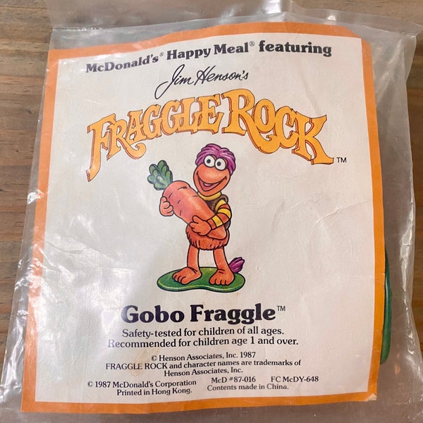 Vintage Fraggle Rock Gobo Fraggle Figure - Jim Henson - 1987