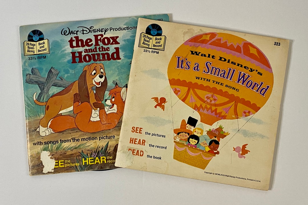 アート・デザイン・音楽 Walt Disney book and record & box Walt Disney's Read Along Book and Record - 
