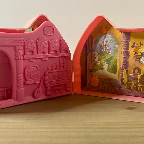 Vintage Disney Snow White Cottage Pretend Play- Snow White, Prince, 5 Dwarfs, Cottage - 1990's