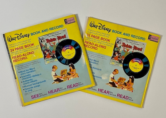 アート・デザイン・音楽 Walt Disney book and record & box Walt Disney's Read Along Book and Record - 