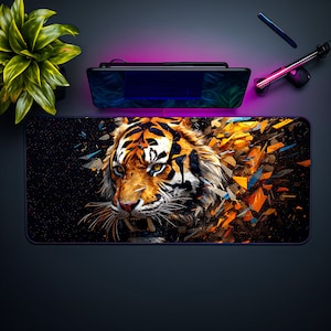 Tiger Epic Mouse Pad Large Cat Mousepad Orange Gaming Mouse Mat Tiger Desk Pad