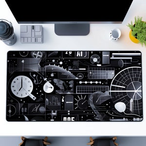 Desk Mat for Scientist, Teachers and Professors - Mouse Pad with weird scientific patterns