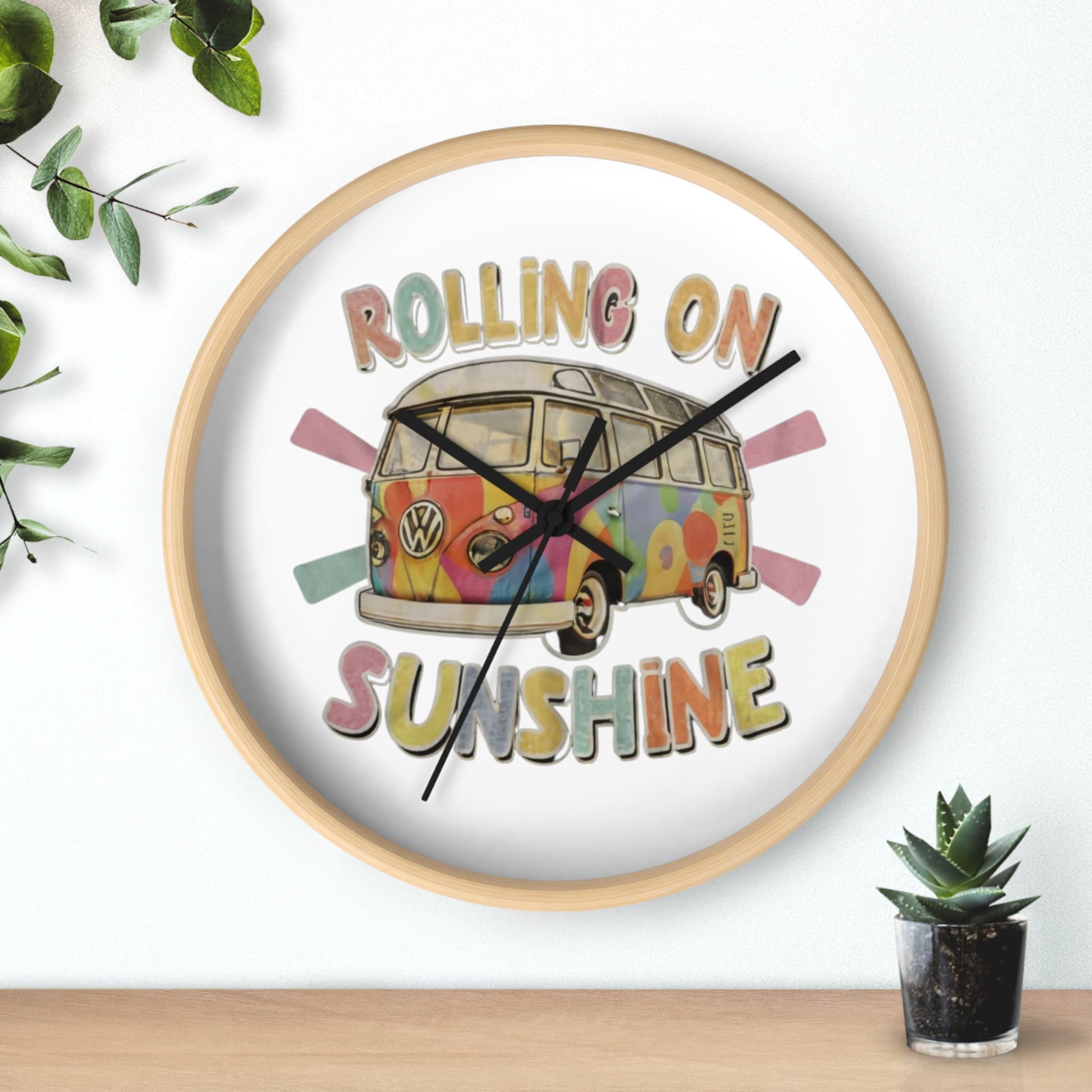VW Bus Wall Clock Retro VW Bus Etsy