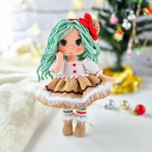 Amigurumi crochet doll,christmas doll, sweet doll,handmade doll, cookie doll