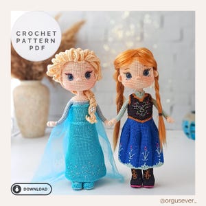 Winter Princess Amigurumi Häkelanleitung - 2 in 1 PDF Anleitung - Schneekönigin&Frosty Girl Design,handgefertigtes Häkelpuppenmuster,Geschenkidee