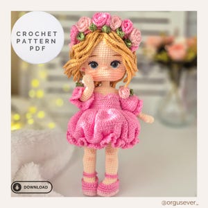 Amigurumi Doll Crochet Pattern ,amigurumi doll pattern– PDF Digital Download – Easy to Intermediate Level – Cute Valentine’s Gift Idea