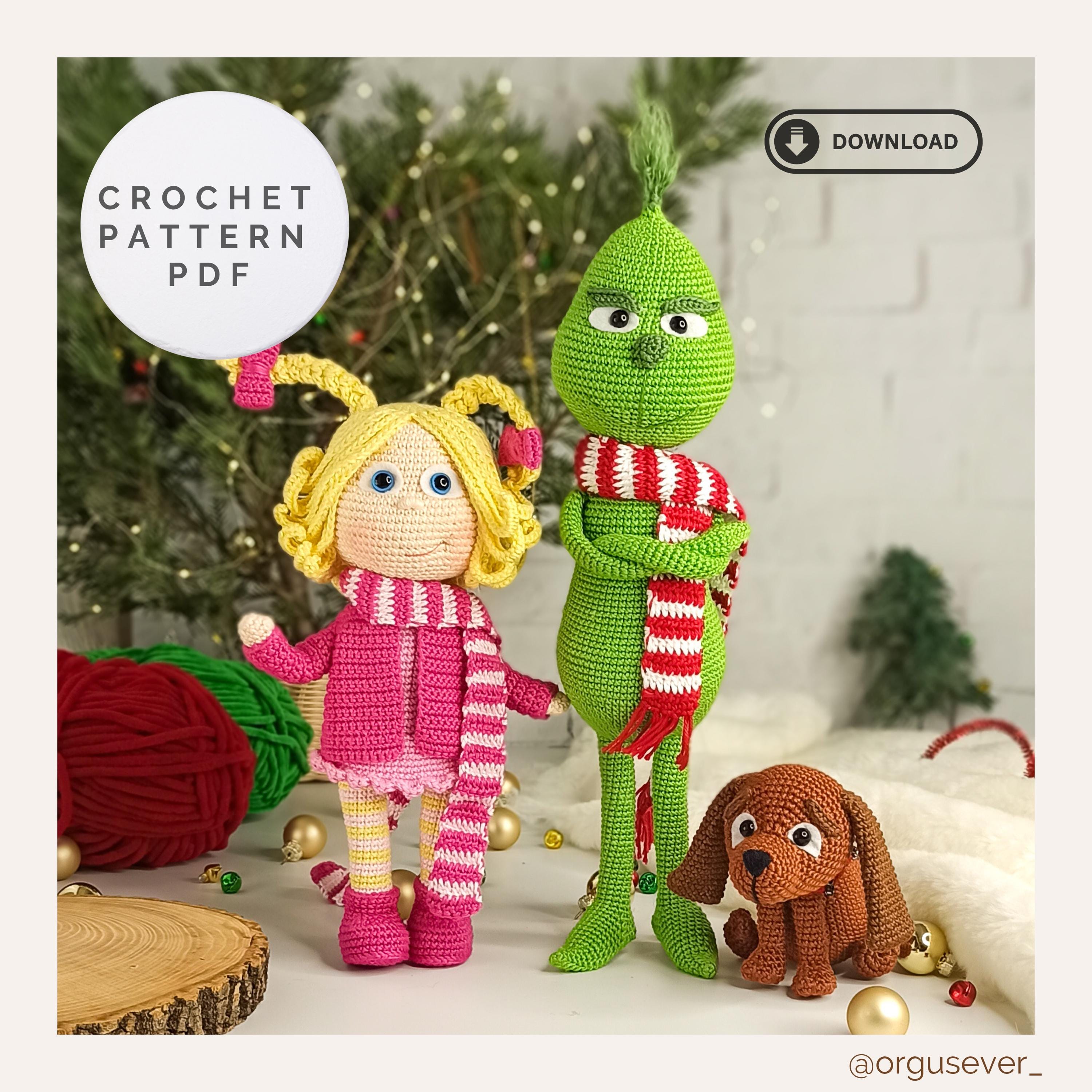 Christmas Thief Amigurumi Crochet Pattern PDF-Green Villain Doll – Holiday Decor & Gift, holiday gift idea,amigurumi doll pdf,christmas doll