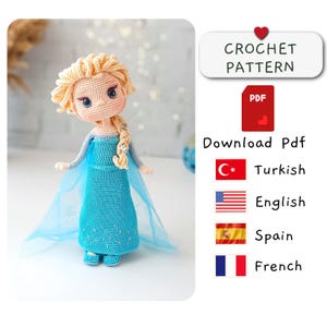 Prinzessin Amigurumi Doll Häkelanleitung (PDF-Muster)
