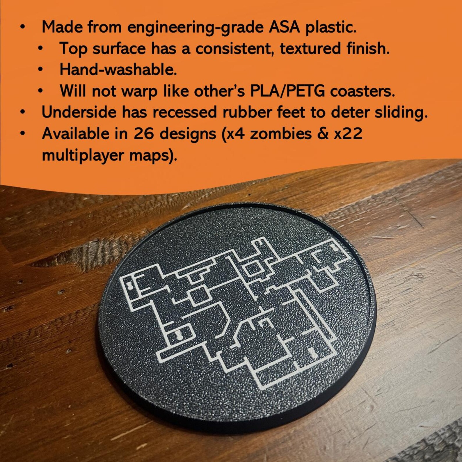 COD WAW Map Layout Coaster Sets (MP & Zombies) - Etsy