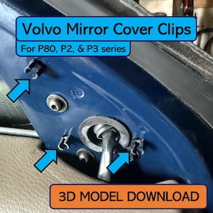 3D Model - Volvo Mirror Cover Clips (PN 9151566)