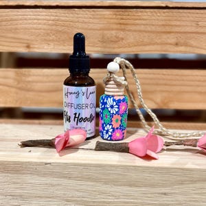 Large Colorful Car Diffuser. Long Lasting Hanging Air Freshener for Car, Locker, Closets. Sweet 16 Gift. 15ml Diffuser. 30ml Refill Bottle.