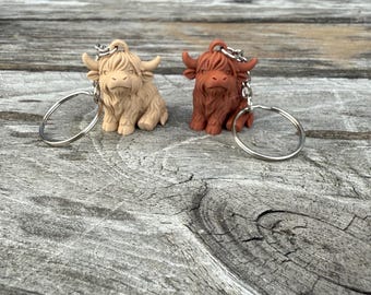 Highland Cow Keychain- Set of 2