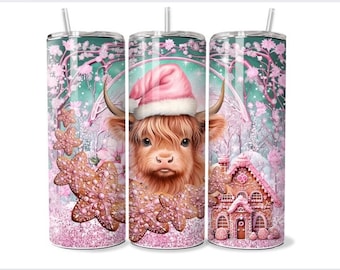 Gingerbread Cow 20 oz Tumbler