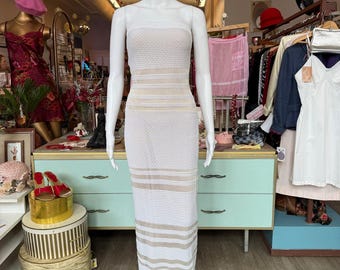 Early 2000s Bebe Strapless Sheer Maxi Dress – Deadstock