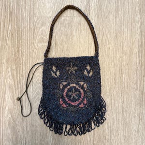 Antique 1920s Art Deco Beaded Floral Purse