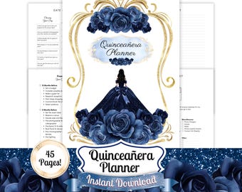 Ultimate Quinceañera Planner - Instant Download, 45 Pages, 15th Birthday PDF, XV Años, Mis Quince Printable, Quinceanera Checklist 13A